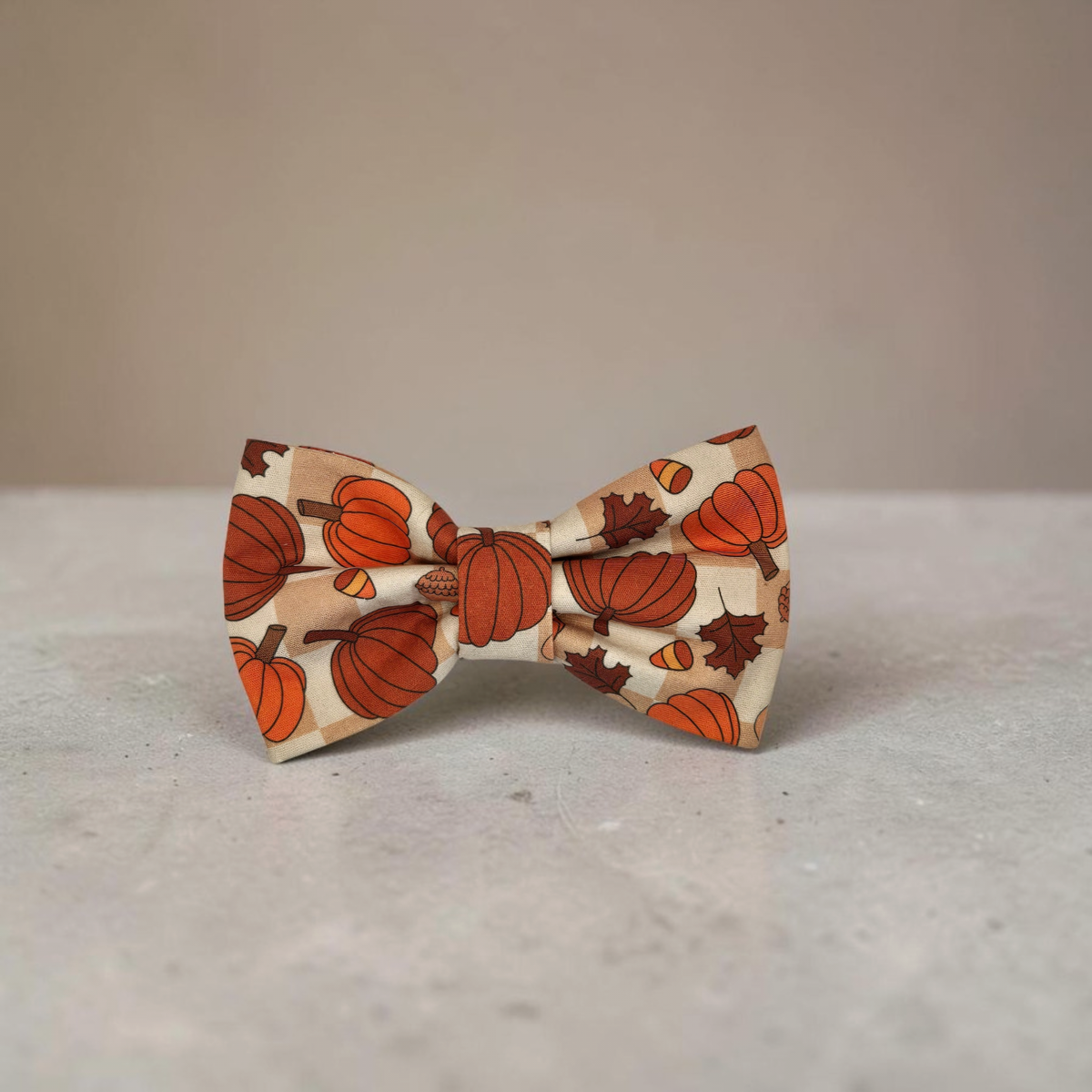 Fall Pumpkin Pet Bow Tie | Autumn Dog & Cat Collar Bow Tie