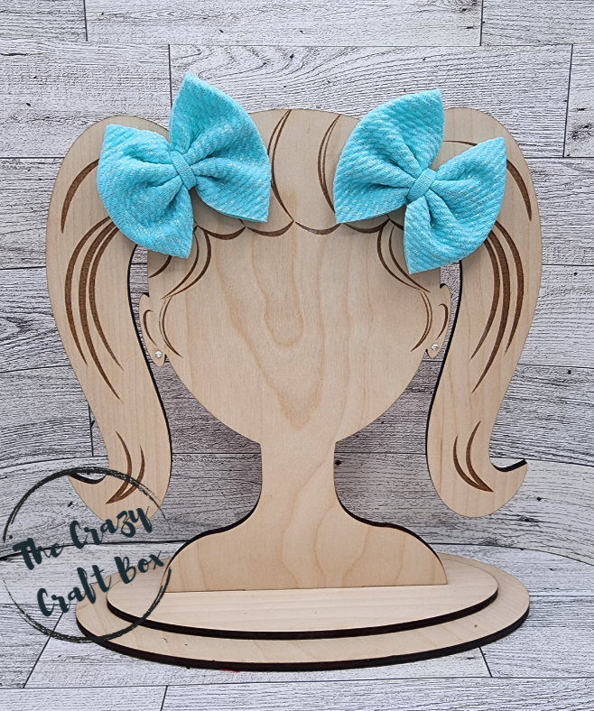 Blue Gold Metallic Hair Bows
