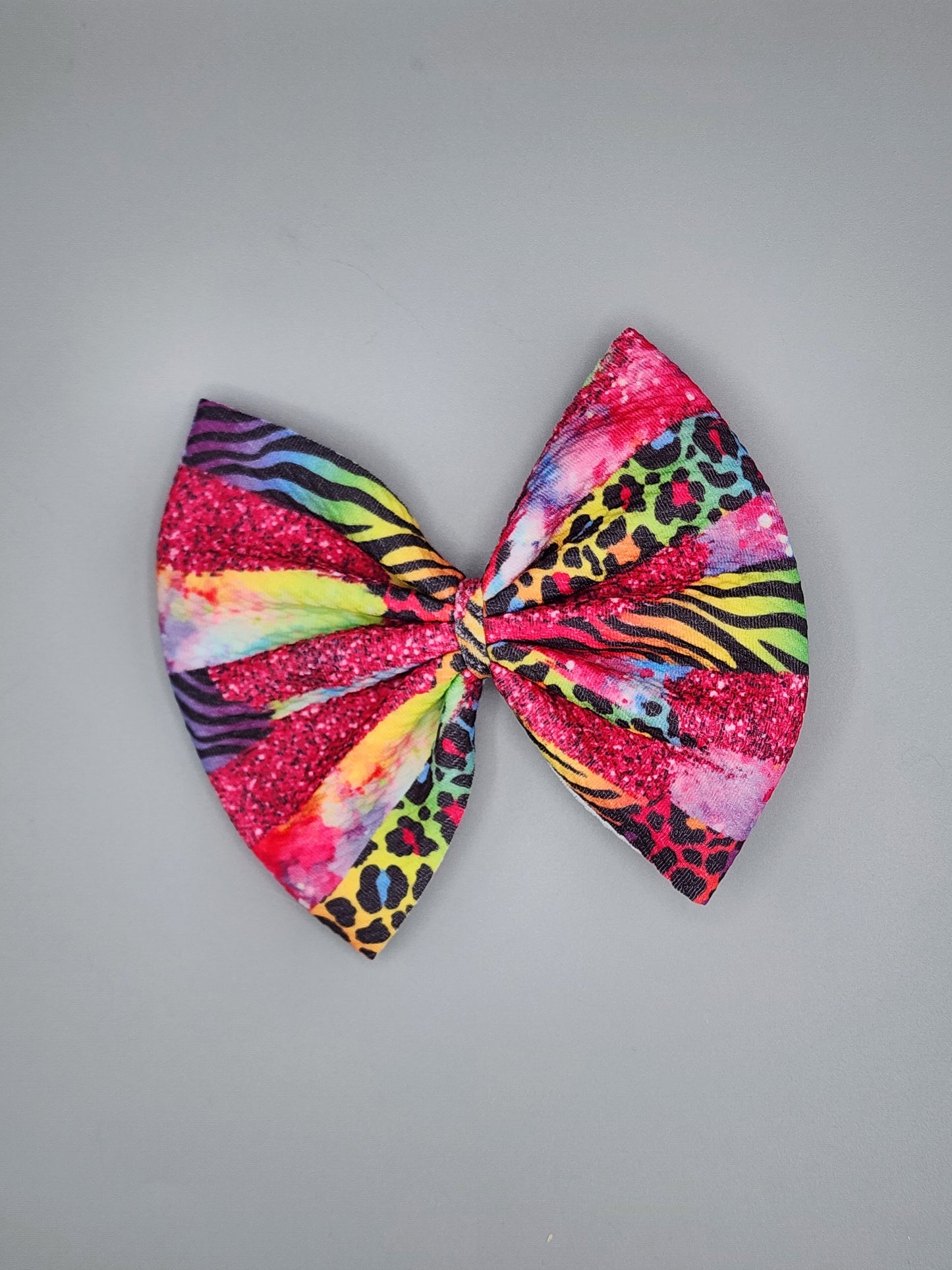 Zebra & Leopard Paint Stripe Bows