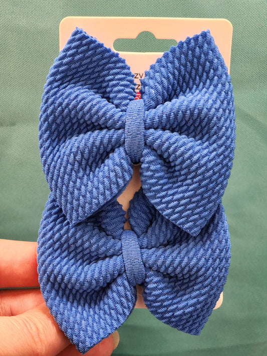Sapphire Blue Hair Bows