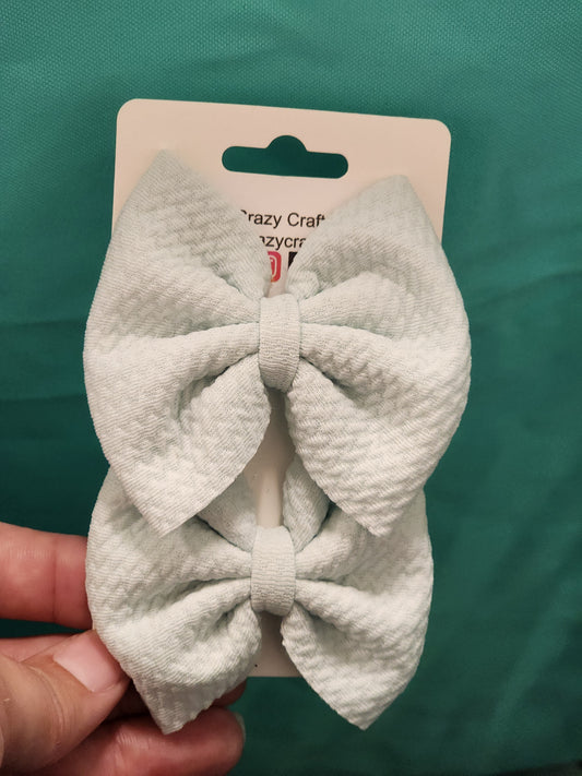 Pastel Blue Hair Bows