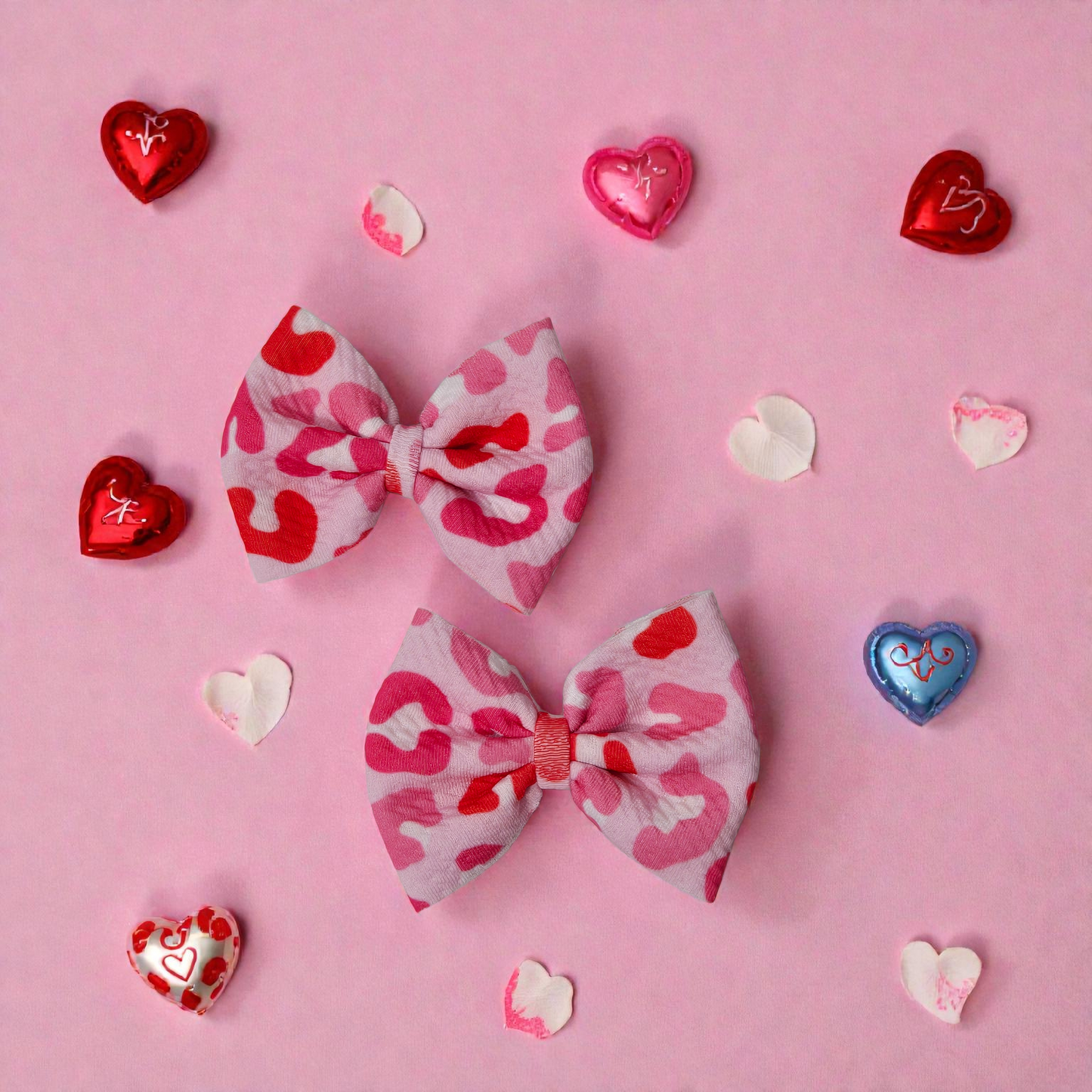 Valentine Leopard Bow Headwrap & Hair Bow Set – Baby & Toddler