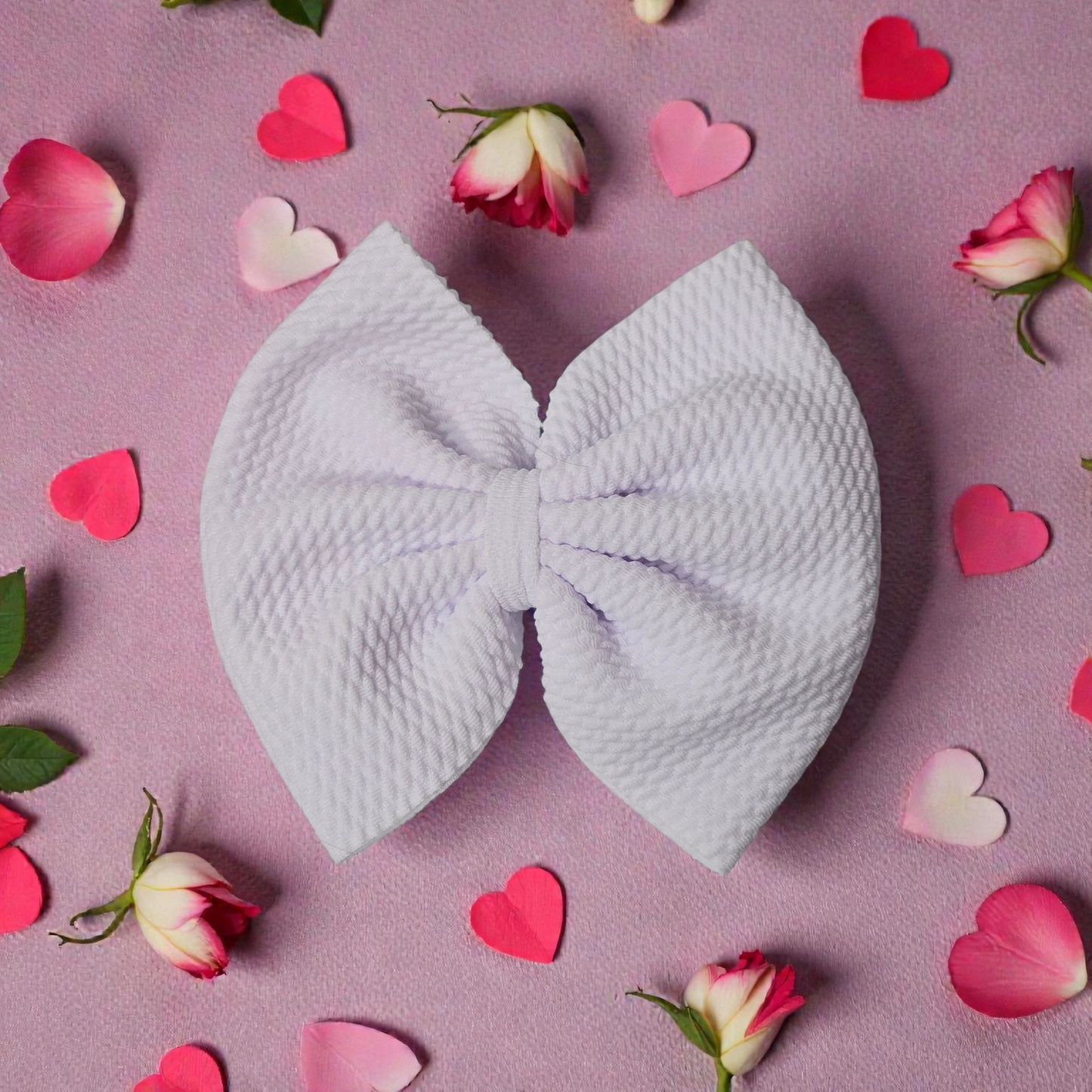 White Hair Bows