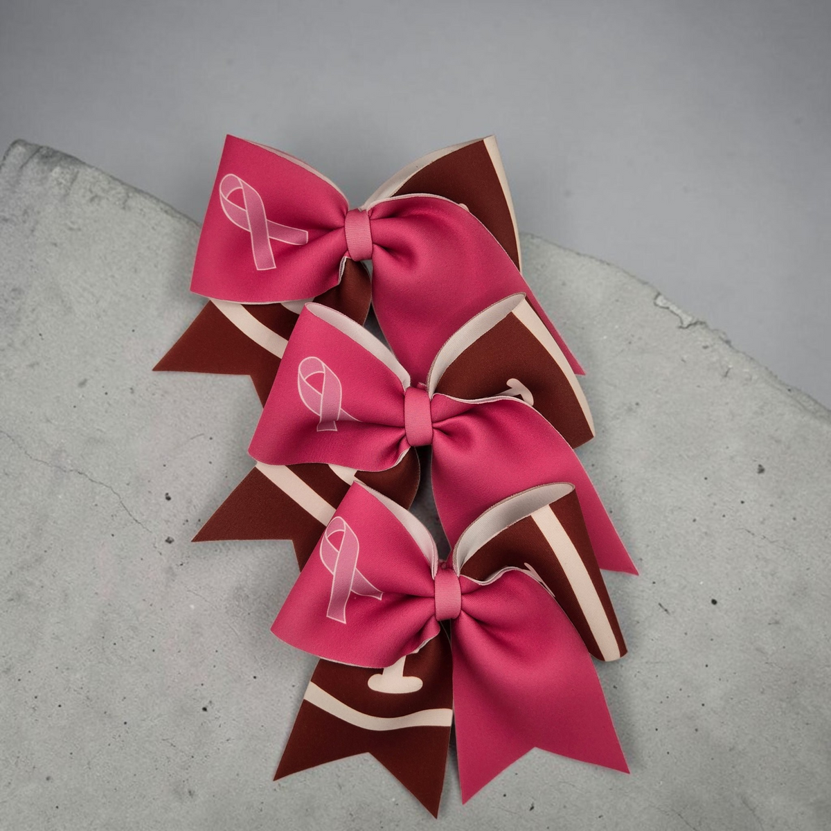Breast Cancer Football Bow