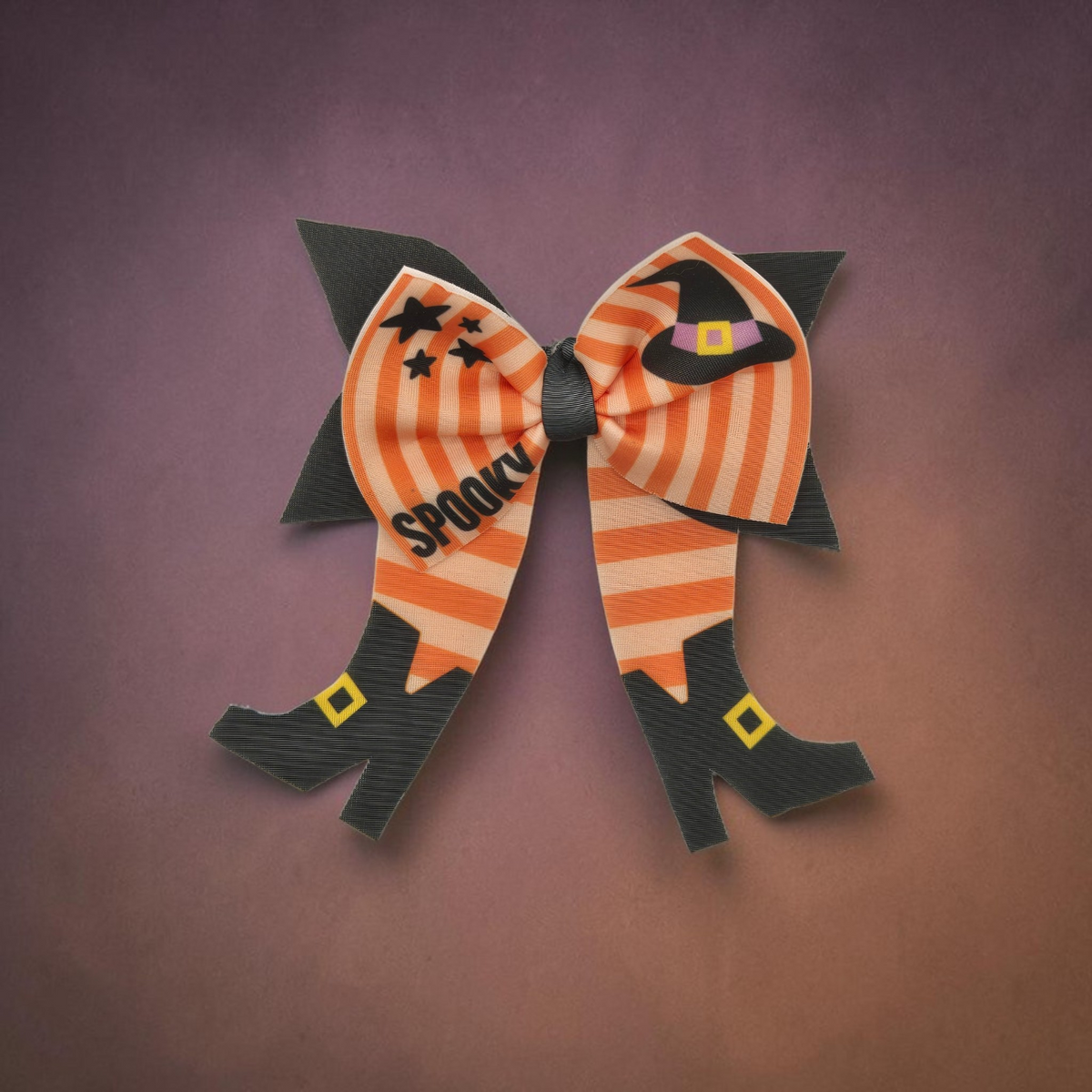 Halloween Witch Hair Bow | Spooky Witch Boot Hair Bow | Girls Halloween Hair Accessory