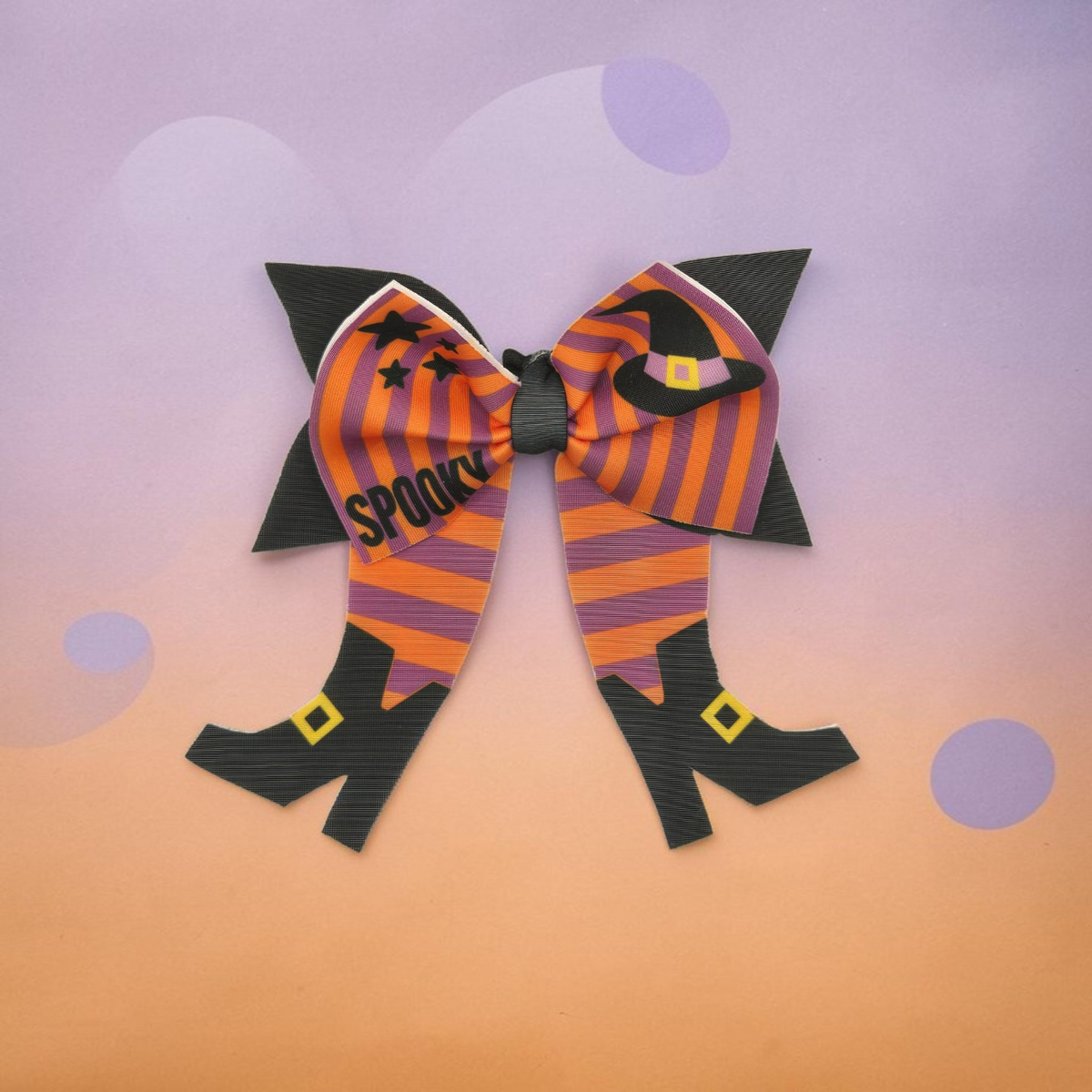 Halloween Witch Hair Bow | Spooky Witch Boot Hair Bow | Girls Halloween Hair Accessory