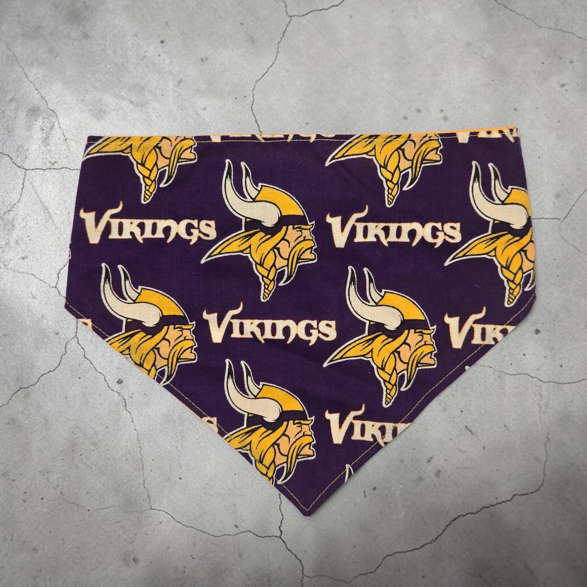 Minnesota Vikings Pet Bandana | Reversible Football Dog & Cat Bandana | Scrunchie Back