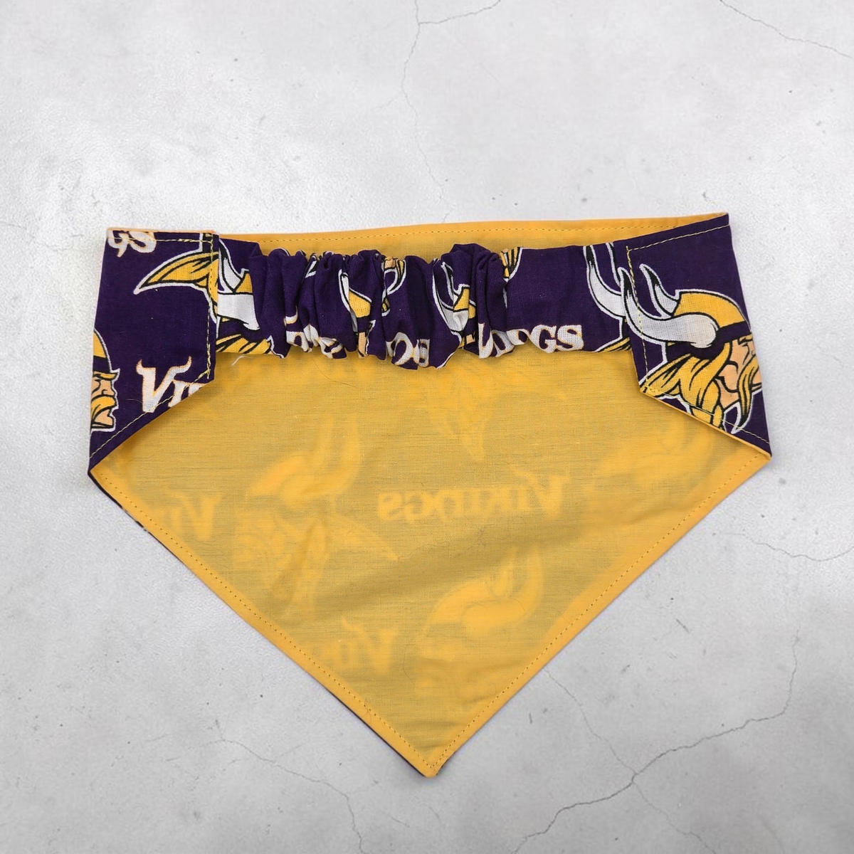 Minnesota Vikings Pet Bandana | Reversible Football Dog & Cat Bandana | Scrunchie Back