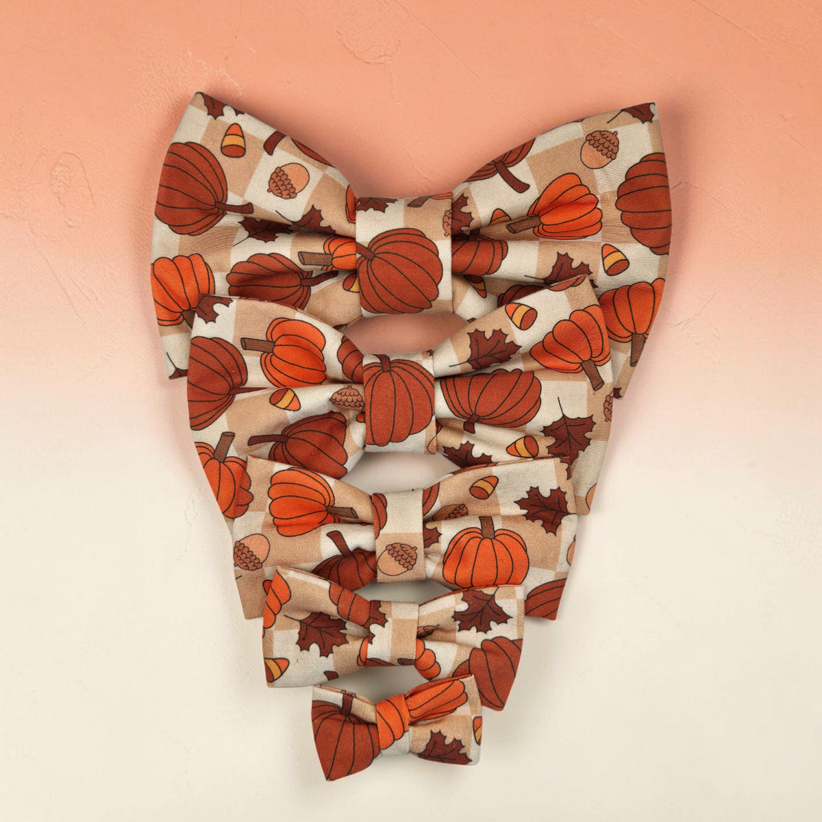 Fall Pumpkin Pet Bow Tie | Autumn Dog & Cat Collar Bow Tie