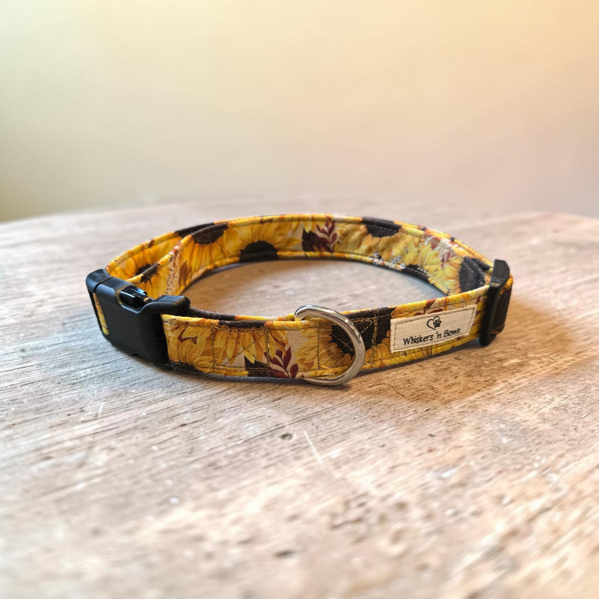 Sunflower Handmade Adjustable Dog Collar
