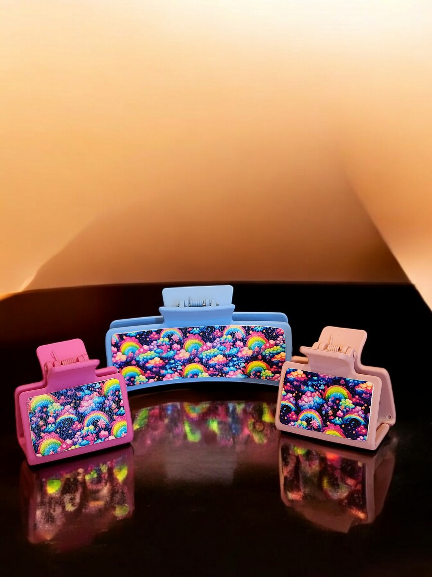 Rainbow Cloud Claw Clip