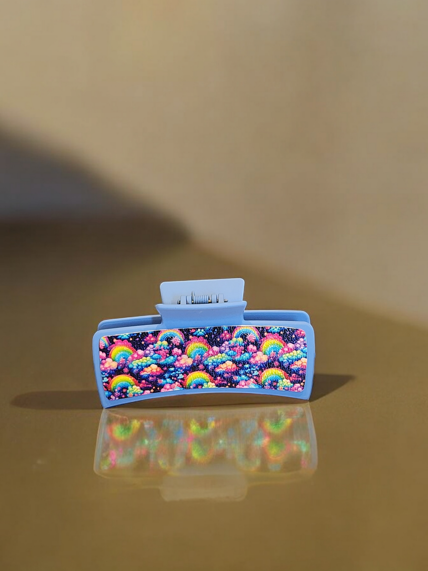 Rainbow Cloud Claw Clip
