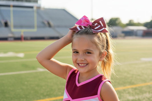 Breast Cancer Football Bow