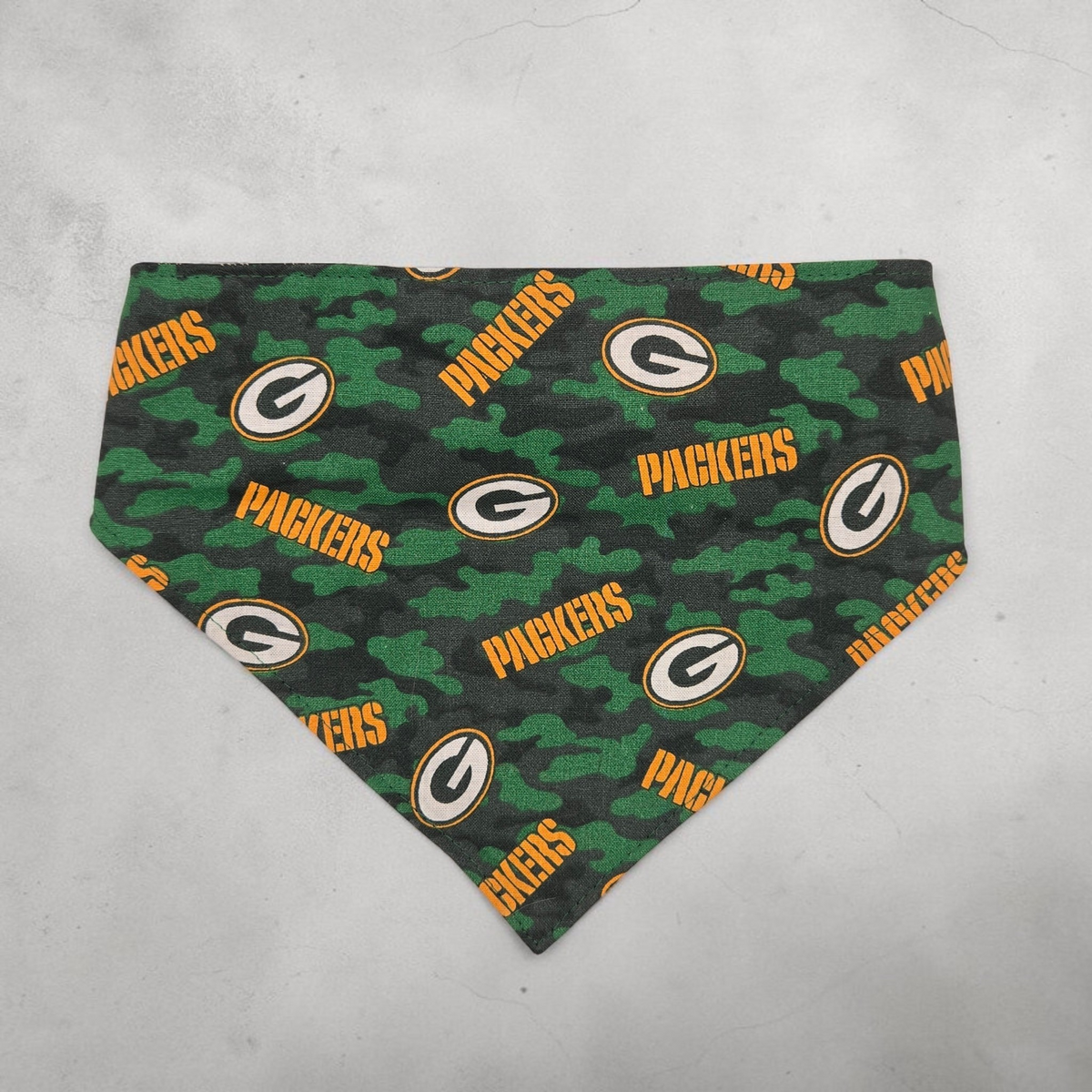 Green Bay Packers Pet Bandana | Reversible Football Dog & Cat Bandana | Scrunchie Back | XS–XXL