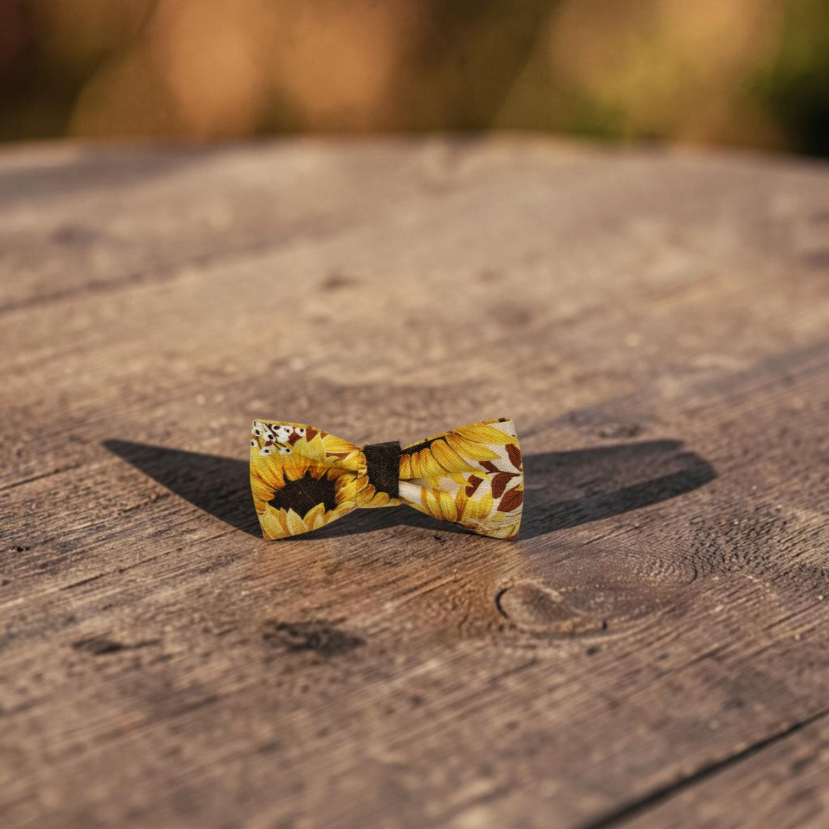 Brown Sunflower Bow Tie