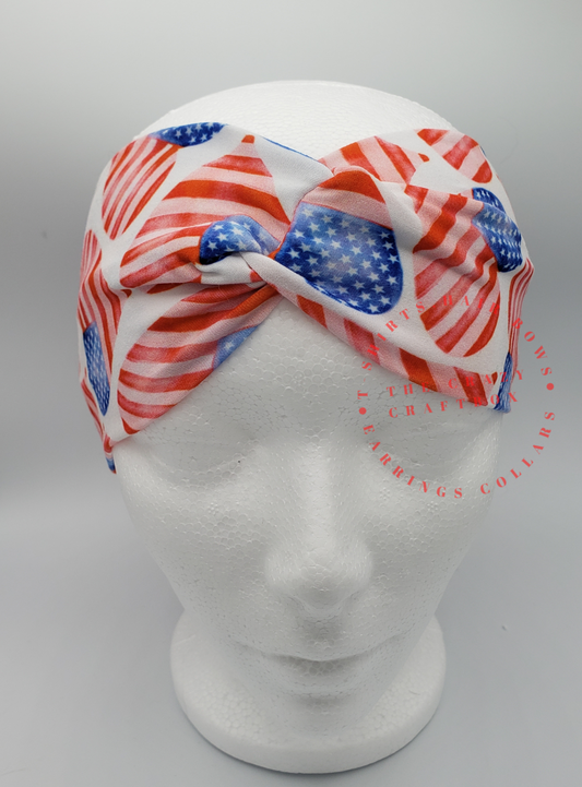 Flag Heart Headband