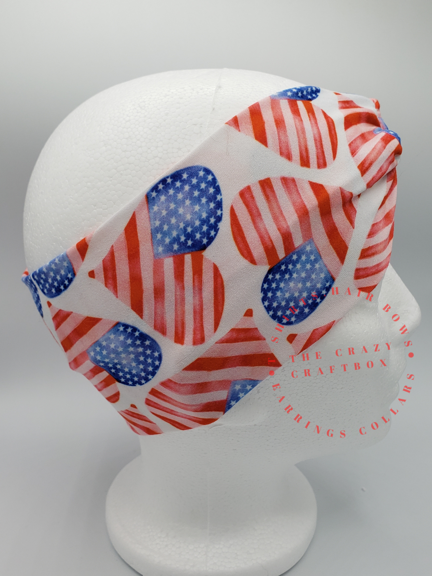 Flag Heart Headband