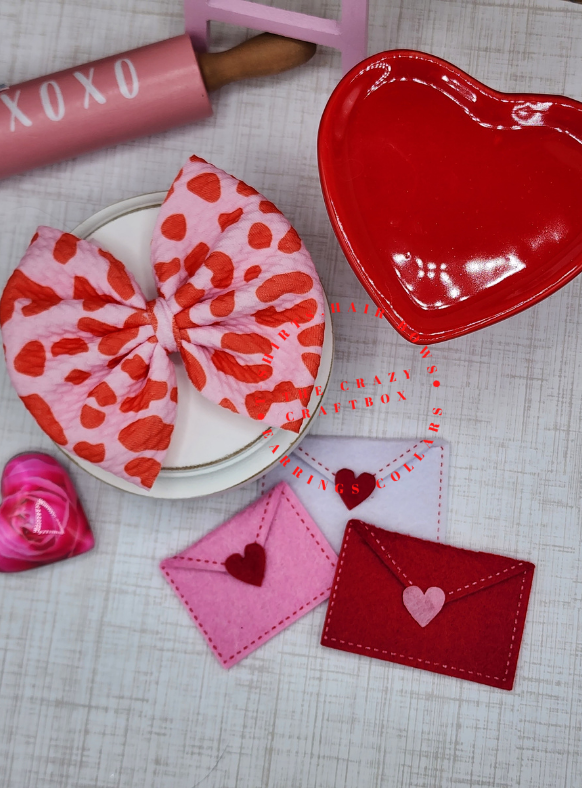 Pink & Red Cow Print